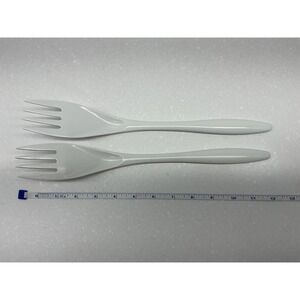 Lot of 2 Vintage Hutzler Kitchen Serving Forks White